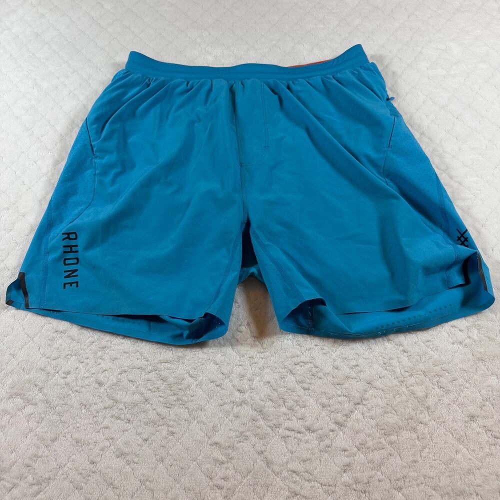 Rhone Swift 7 workout lined athletic running training Mens’s Shorts Blue Medium